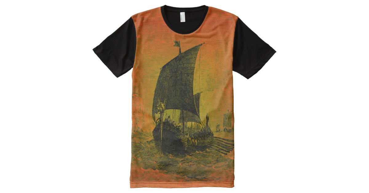 viking ship tshirt