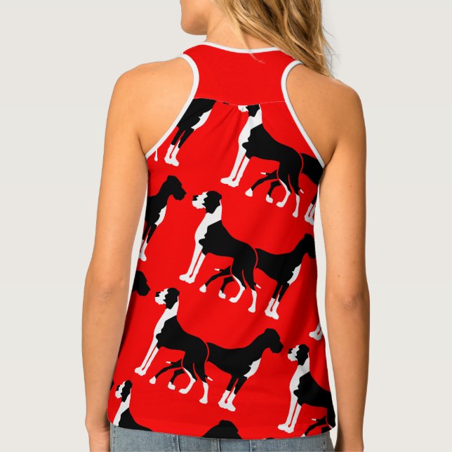 full printed Great Dane Tank Top (Back)