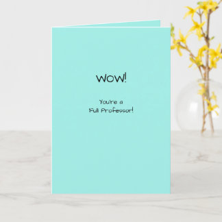 Full Professor Congratulations Promotion in Rank Card