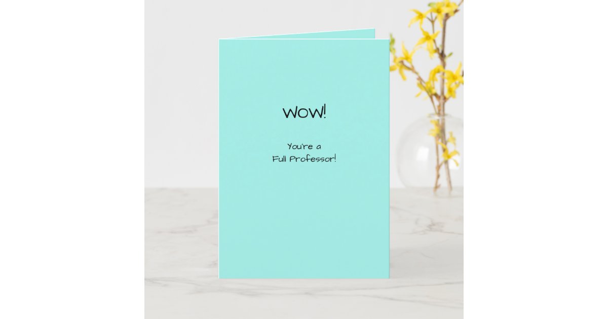 Full Professor Congratulations Promotion in Rank Card | Zazzle
