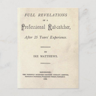 Full Revelations of a Professional Rat-catcher Postcard
