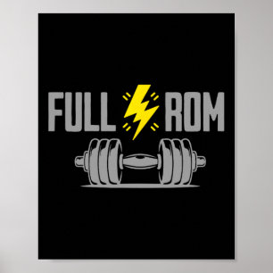 Full Rom Fitness Bodybuilding Gym Poster
