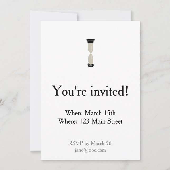 Full Sand Hourglass - Create your own caption! Invitation (Front)