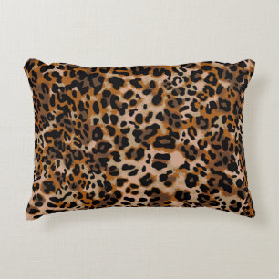 Full seamless jaguar cheetah animal skin pattern. accent pillow
