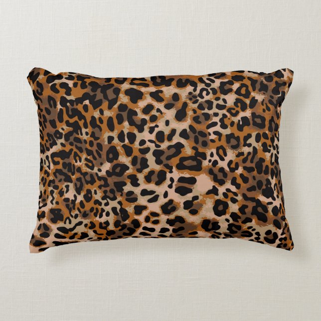 Full seamless jaguar cheetah animal skin pattern. accent pillow (Front)
