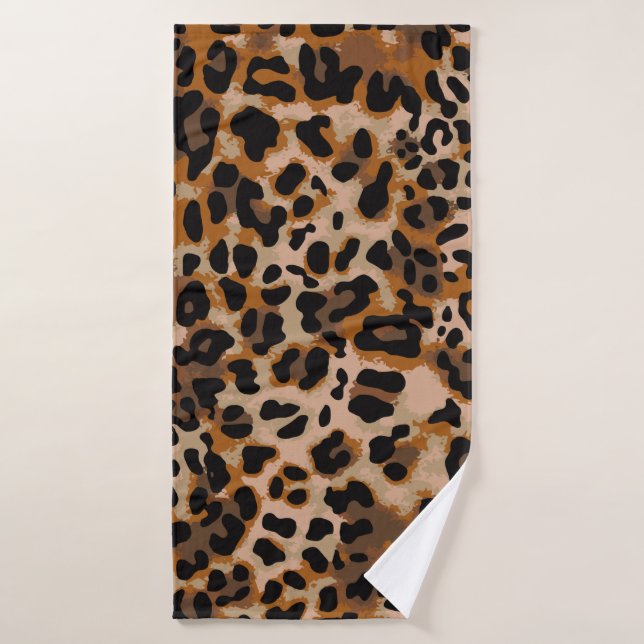 Full seamless jaguar cheetah animal skin pattern. bath towel (Bath Towel)