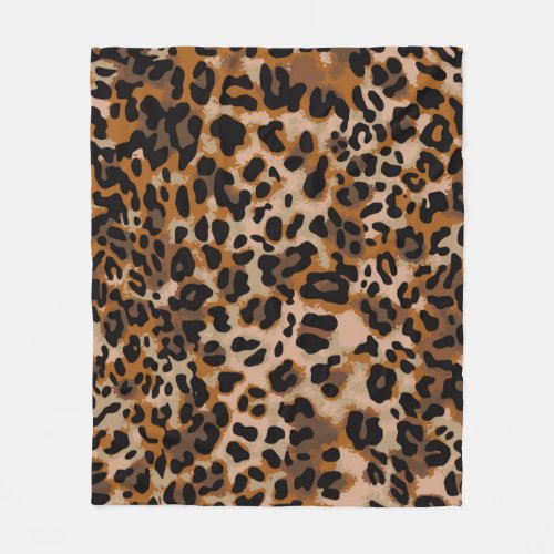 Full seamless jaguar cheetah animal skin pattern fleece blanket