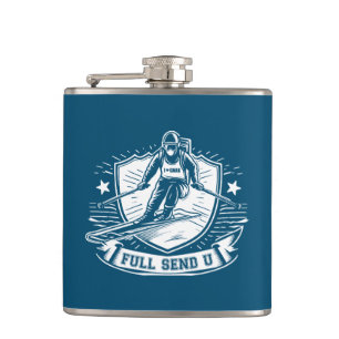 Full Send University Skiing Flask