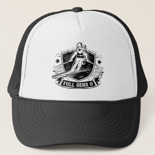 Full Send University Skiing Trucker Hat