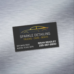 Full Service Auto Detailing Business Card Magnet