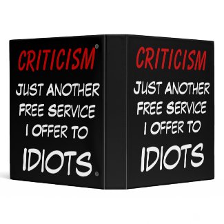 Full-Service Criticism binder