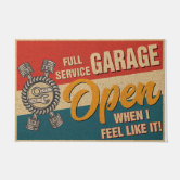 Mechanic Garage Door Mat, Auto Repair Shop Door Mat, Garage Door Mat,  Customize Garage Doormats, 