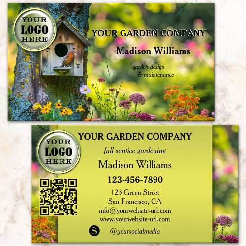 Full Service Garden Design Maintenance Business Card