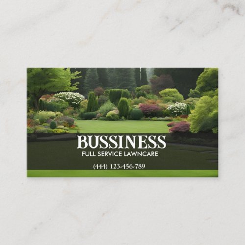 Full Service Lawn Care Landscaper Business Card