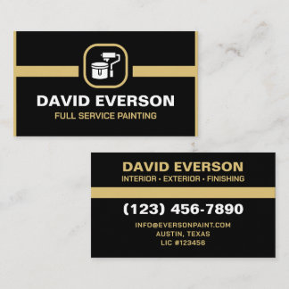 Full Service Painting Black Gold Business Card