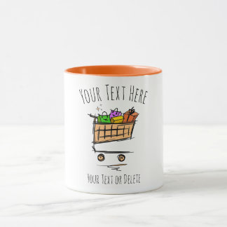 Full shopping cart/trolley/Winter sale. Gift Idea Mug