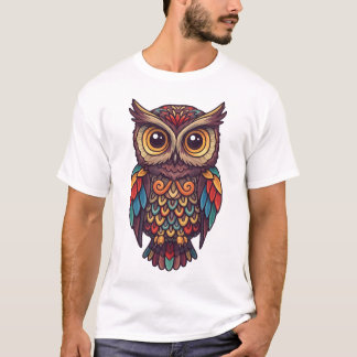 Full shot of a stylized owl T-Shirt