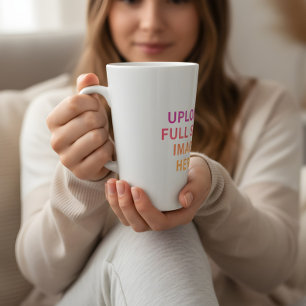 Full Size Image Photo Blank White Latte Mug