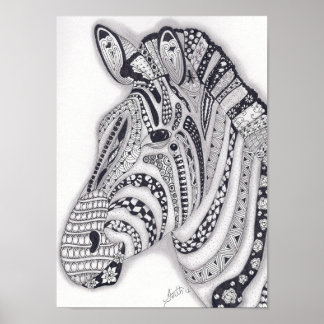 Full Size Zebra Poster