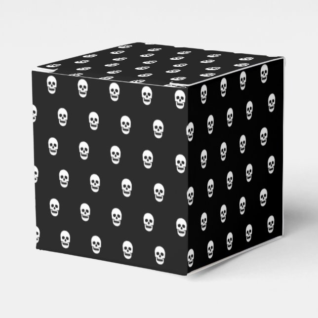 Full Skull Pattern Favor Boxes (Front Side)