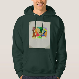 Full sleeve green color hoodie with a design