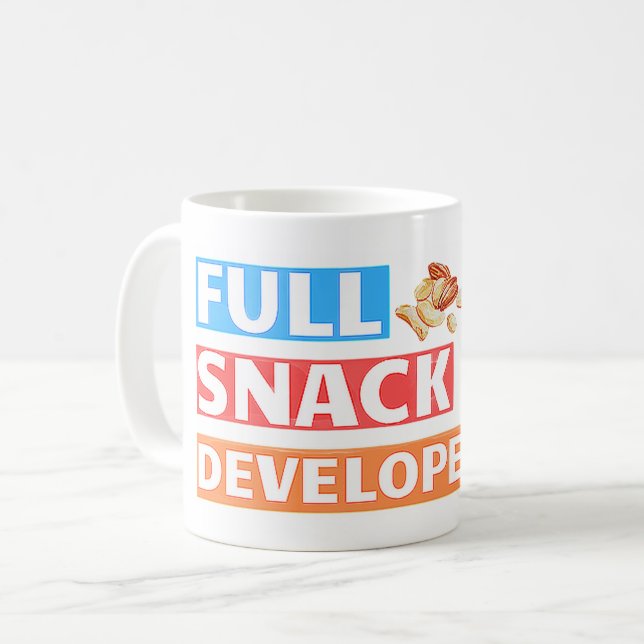 FULL SNACK DEVELOPER - DEVELOPER PUN COFFEE MUG (Front Left)