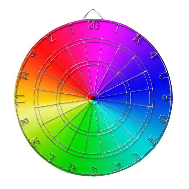 Full Spectrum Rainbow Dart Board (Front)