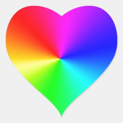 Full Spectrum Rainbow Heart Sticker