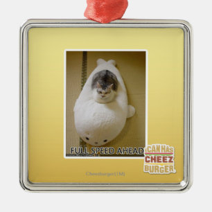 Full Speed Ahead Metal Ornament