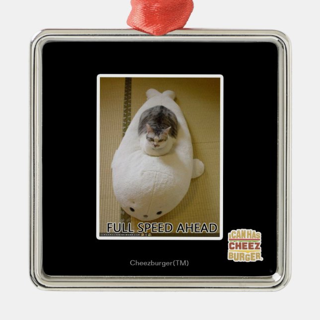 Full Speed Ahead Metal Ornament (Front)