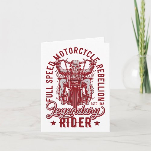 Full Speed Motorcycle Rebellion Card