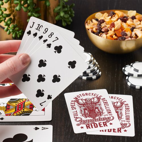 Full Speed Motorcycle Rebellion Playing Cards