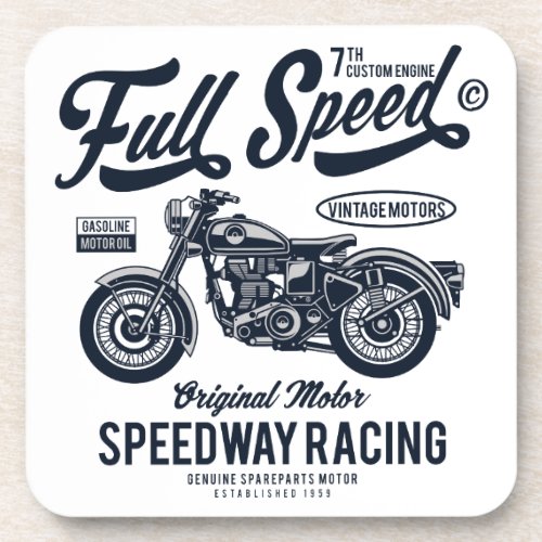 Full Speed Speedway Racing Beverage Coaster