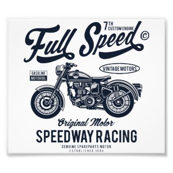 Full Speed Speedway Racing Photo Print by robby1982 at Zazzle