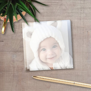 Full Square Photo Design with Custom Name Post-it Notes