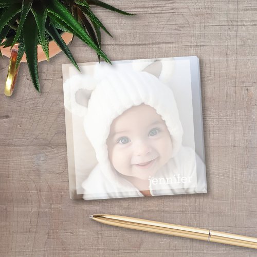 Full Square Photo Design with Custom Name Post_it Notes