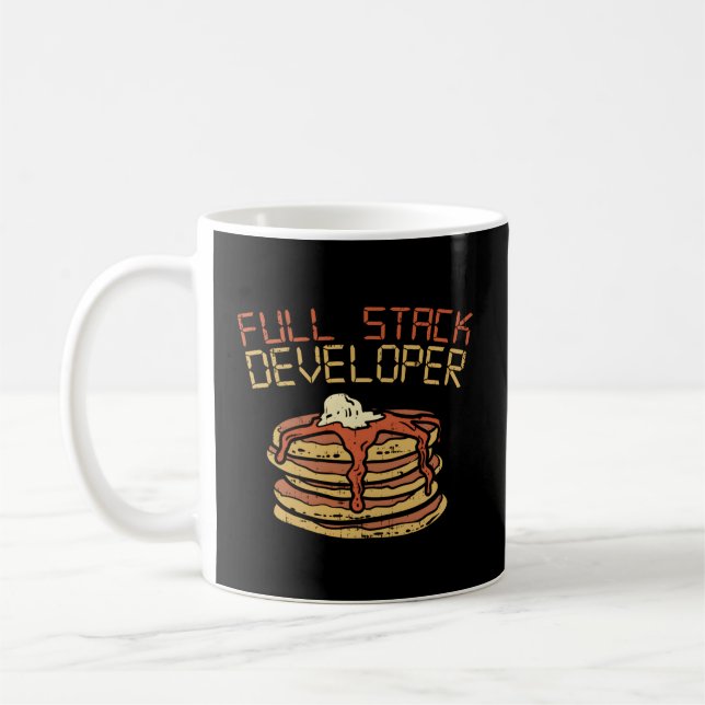 Full Stack Developer Programmer Coding Coder Coffee Mug (Left)