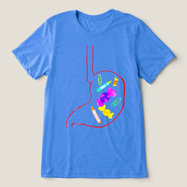 Full Stomach Tri-Blend Shirt (Design Front)