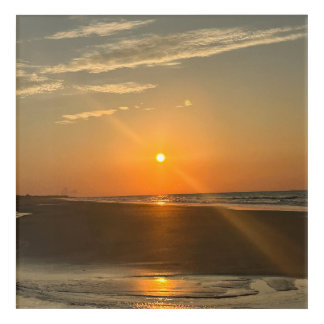 Full Sunrise on Isle Of Palms, South Carolina Acrylic Print