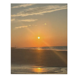 Full Sunrise on Isle Of Palms, South Carolina Faux Canvas Print
