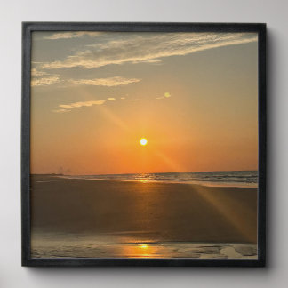 Full Sunrise on Isle Of Palms, South Carolina Peel And Stick Photo Tile
