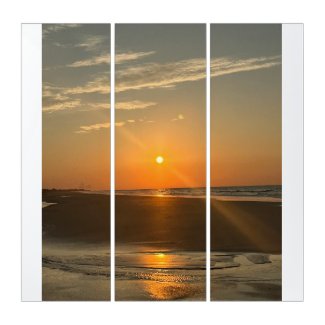 Full Sunrise on Isle Of Palms, South Carolina Triptych