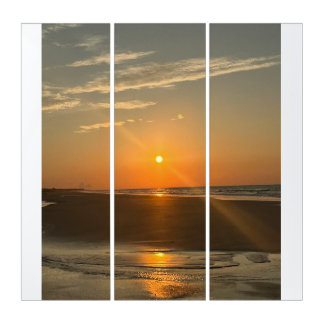 Full Sunrise on Isle Of Palms, South Carolina Triptych