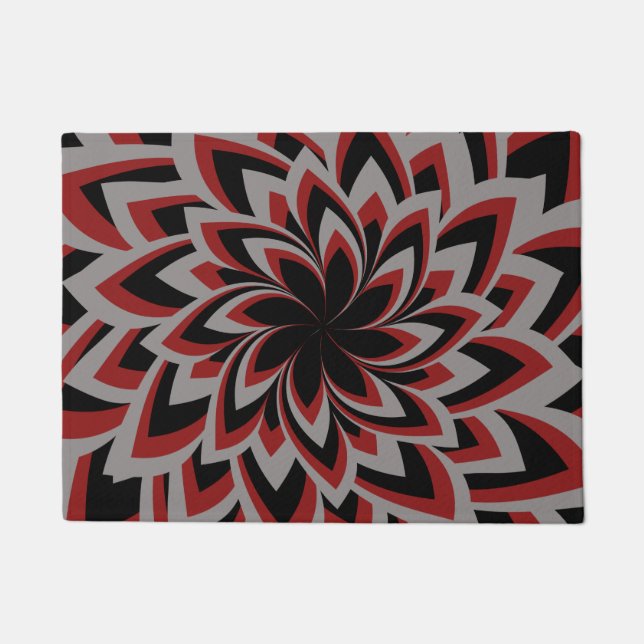 FULL SWIRL FLOWER  DOORMAT (Front)