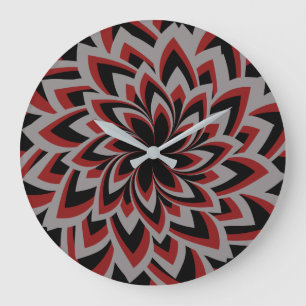 FULL SWIRL FLOWER LARGE CLOCK