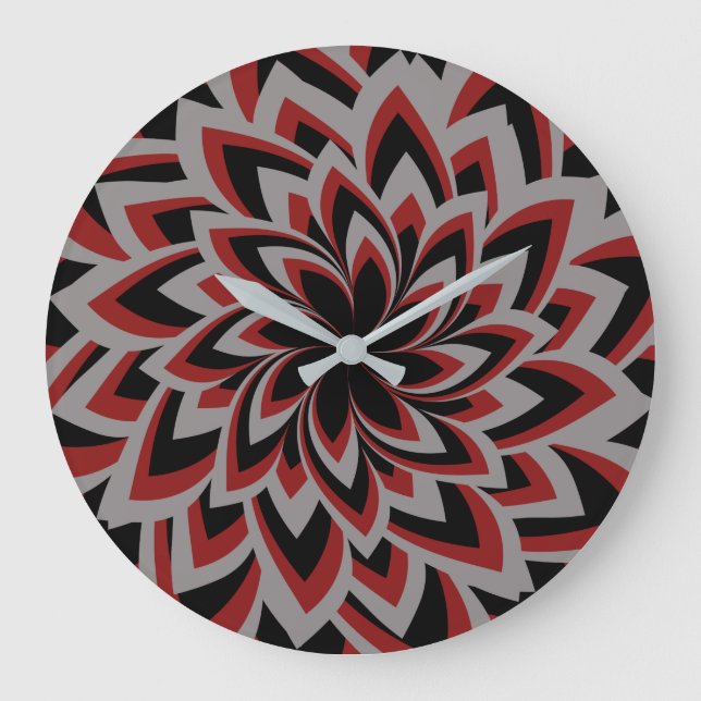 FULL SWIRL FLOWER  LARGE CLOCK (Front)