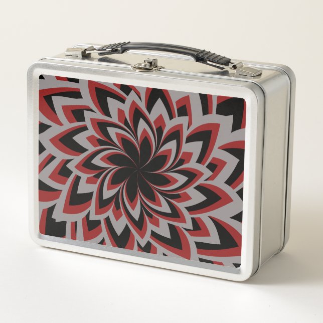 FULL SWIRL FLOWER  METAL LUNCH BOX (Front)