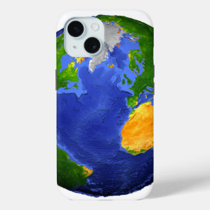 Full The Earth Showing Topographic Data. iPhone 15 Case