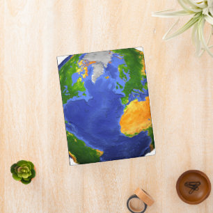 Full The Earth Showing Topographic Data. Mini Binder