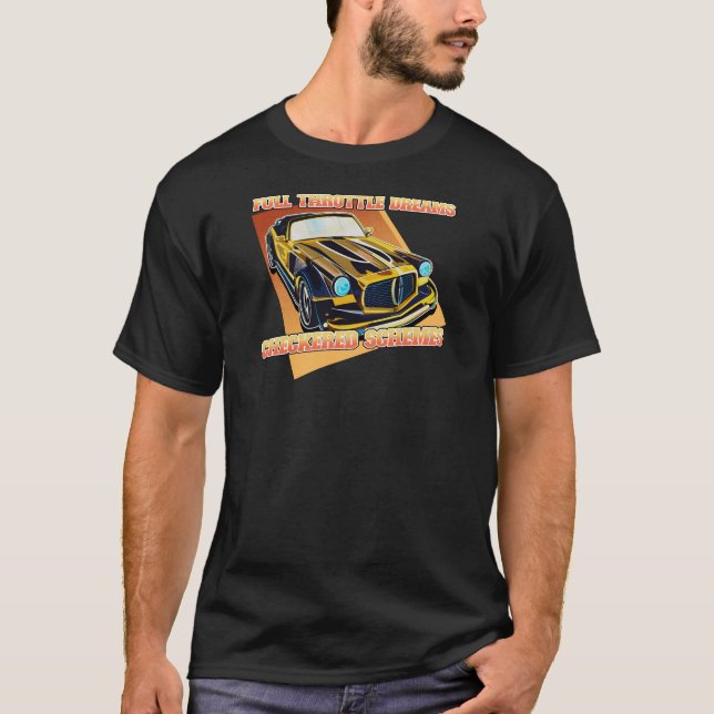 Full Throttle Dreams, Checkered Schemes Motorsport T-Shirt (Front)